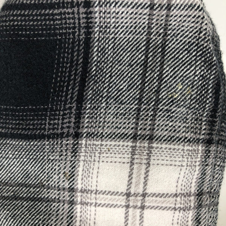 WOOLRICH Ombre Check Long Sleeve Light Nell Check Shirt, Men's XL cotton black type Vintage Second Hand