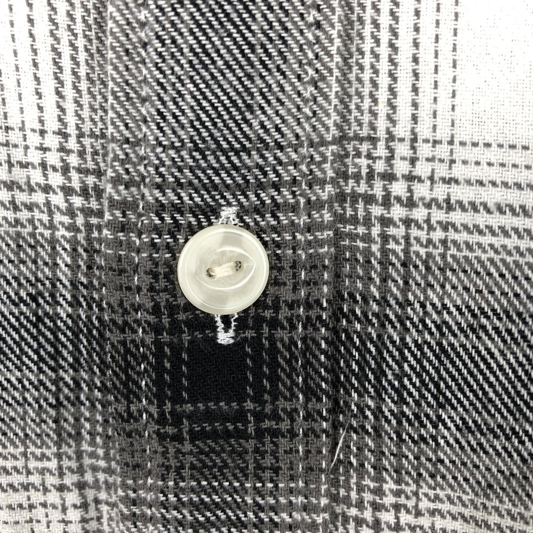 GAP STANDARD FIT Ombre Check Long Sleeve Flannel Check Shirt (Men's Size M) cotton white type Vintage Second Hand