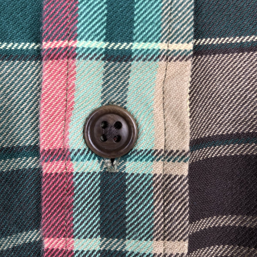 Ralph Lauren POLO by Ralph Lauren Long Sleeve Flannel Check Shirt Men's Size L unclear green type yellow green Vintage Second Hand