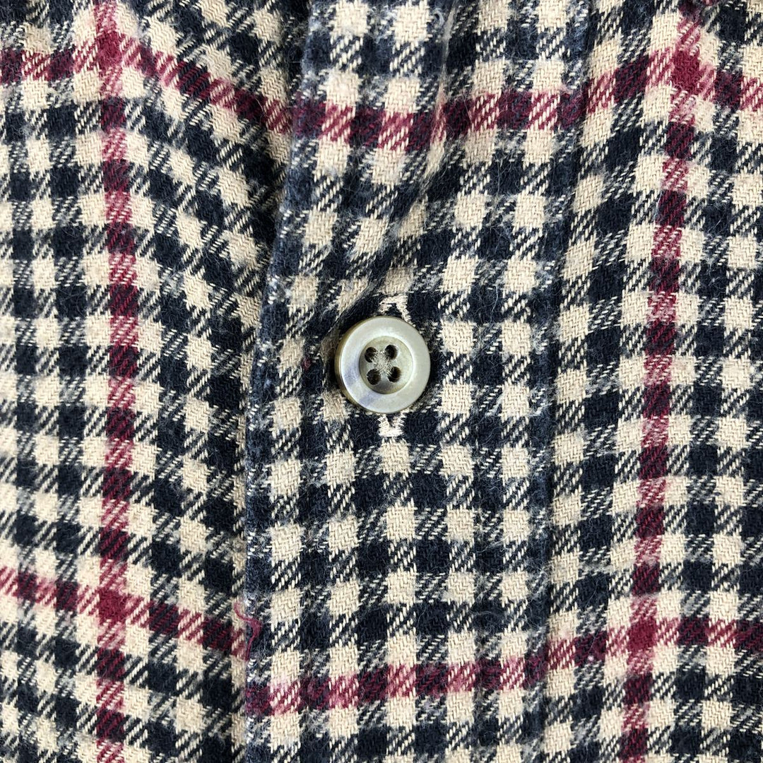 Ralph Lauren CHAPS long-sleeved button-down light flannel check shirt, men's size XL cotton oro legacy Vintage Second Hand