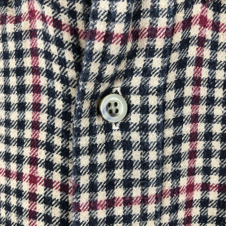 Ralph Lauren CHAPS long-sleeved button-down light flannel check shirt, men's size XL cotton oro legacy Vintage Second Hand