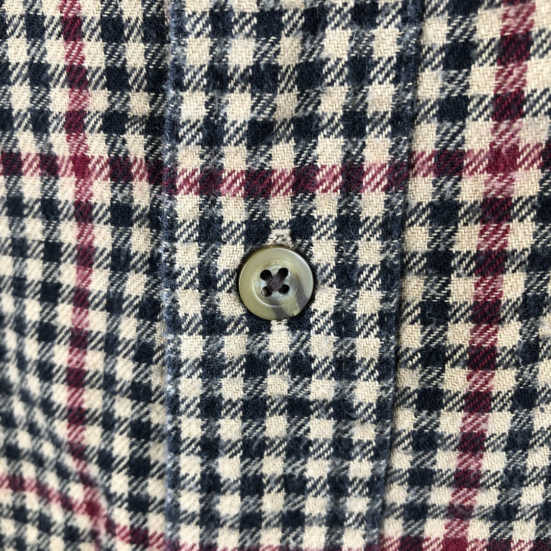 Ralph Lauren CHAPS long-sleeved button-down light flannel check shirt, men's size XL cotton oro legacy Vintage Second Hand