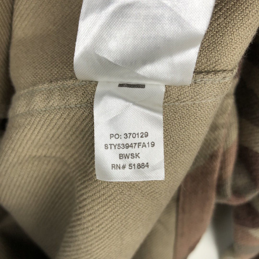 Patagonia 53947FA19 Camouflage Pattern Long-Sleeve Flannel Check Shirt (Men's Size S) Organic cotton Khaki type Vintage Second Hand