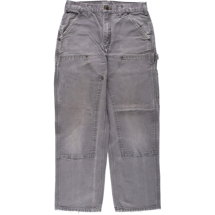 00'S Carhartt Dungaree Fit Double Knee Duck Painter Pants Men's W32 equivalent cotton Charcoal Vintage Second Hand