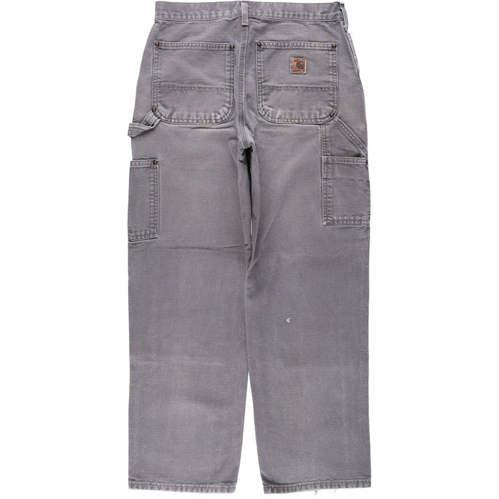 00'S Carhartt Dungaree Fit Double Knee Duck Painter Pants Men's W32 equivalent cotton Charcoal Vintage Second Hand