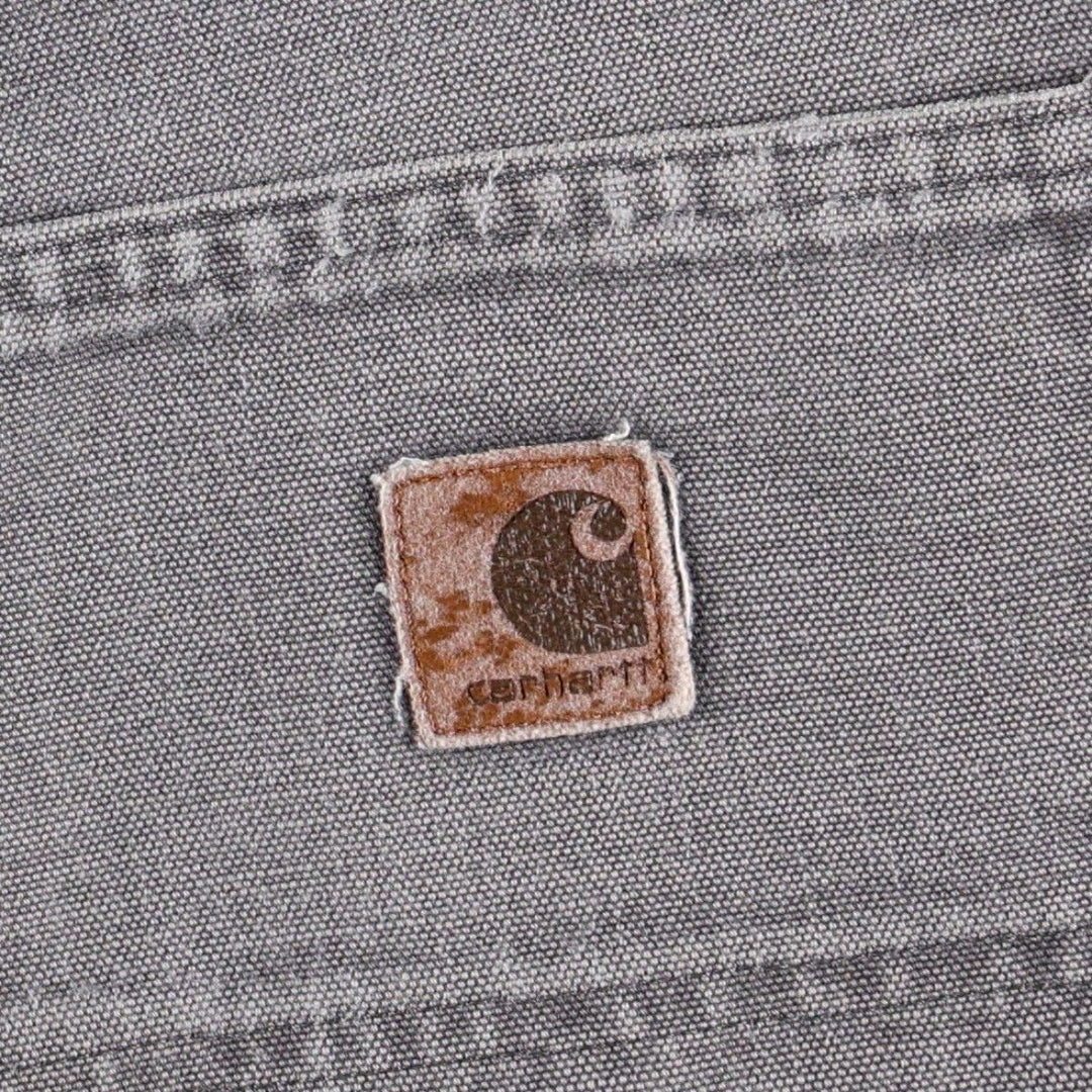 00'S Carhartt Dungaree Fit Double Knee Duck Painter Pants Men's W32 equivalent cotton Charcoal Vintage Second Hand