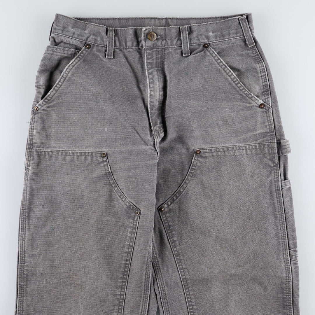 00'S Carhartt Dungaree Fit Double Knee Duck Painter Pants Men's W32 equivalent cotton Charcoal Vintage Second Hand