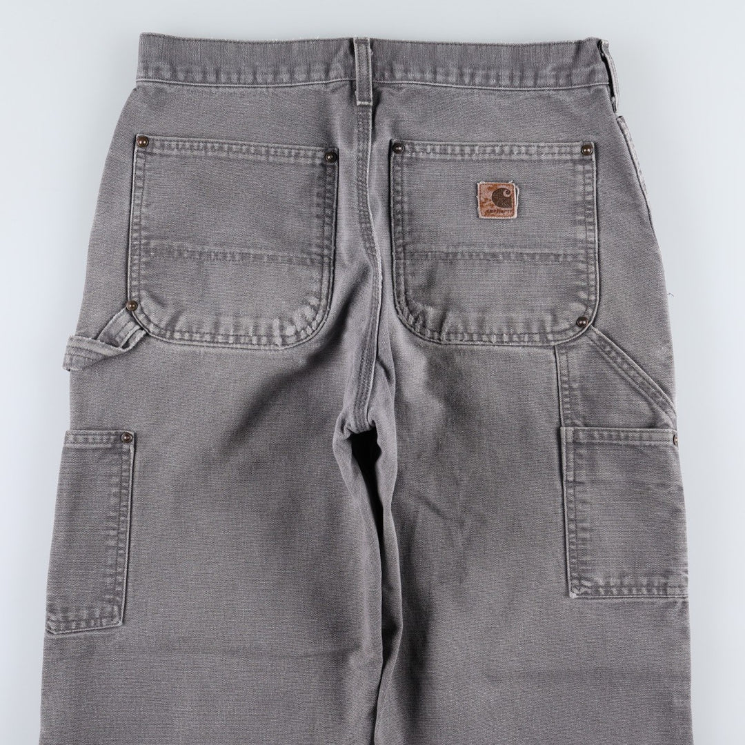 00'S Carhartt Dungaree Fit Double Knee Duck Painter Pants Men's W32 equivalent cotton Charcoal Vintage Second Hand