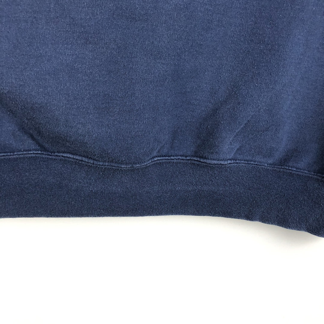 2000'S adidas sweatshirt pullover hoodie, Made in Canada, Men's size M cotton navy blue type Vintage Second Hand