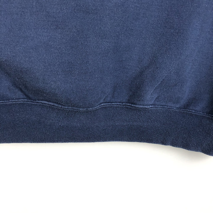 2000'S adidas sweatshirt pullover hoodie, Made in Canada, Men's size M cotton navy blue type Vintage Second Hand