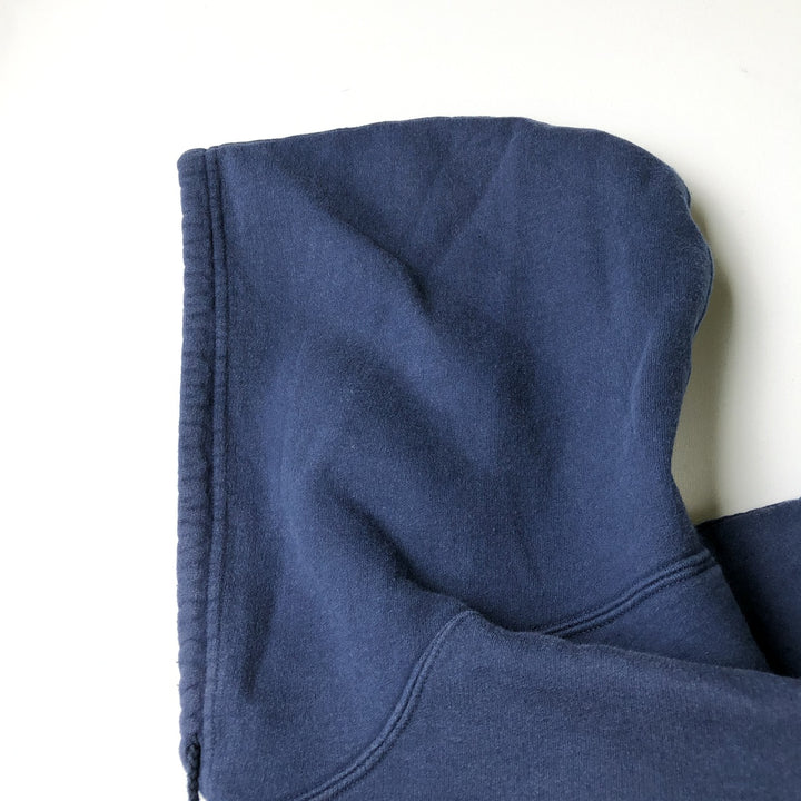 2000'S adidas sweatshirt pullover hoodie, Made in Canada, Men's size M cotton navy blue type Vintage Second Hand