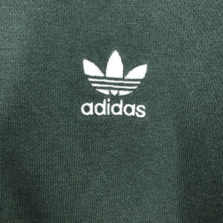 Adidas Originals Sweatshirt Pullover Hoodie, Men's Size M cotton Green type dark green Vintage Second Hand