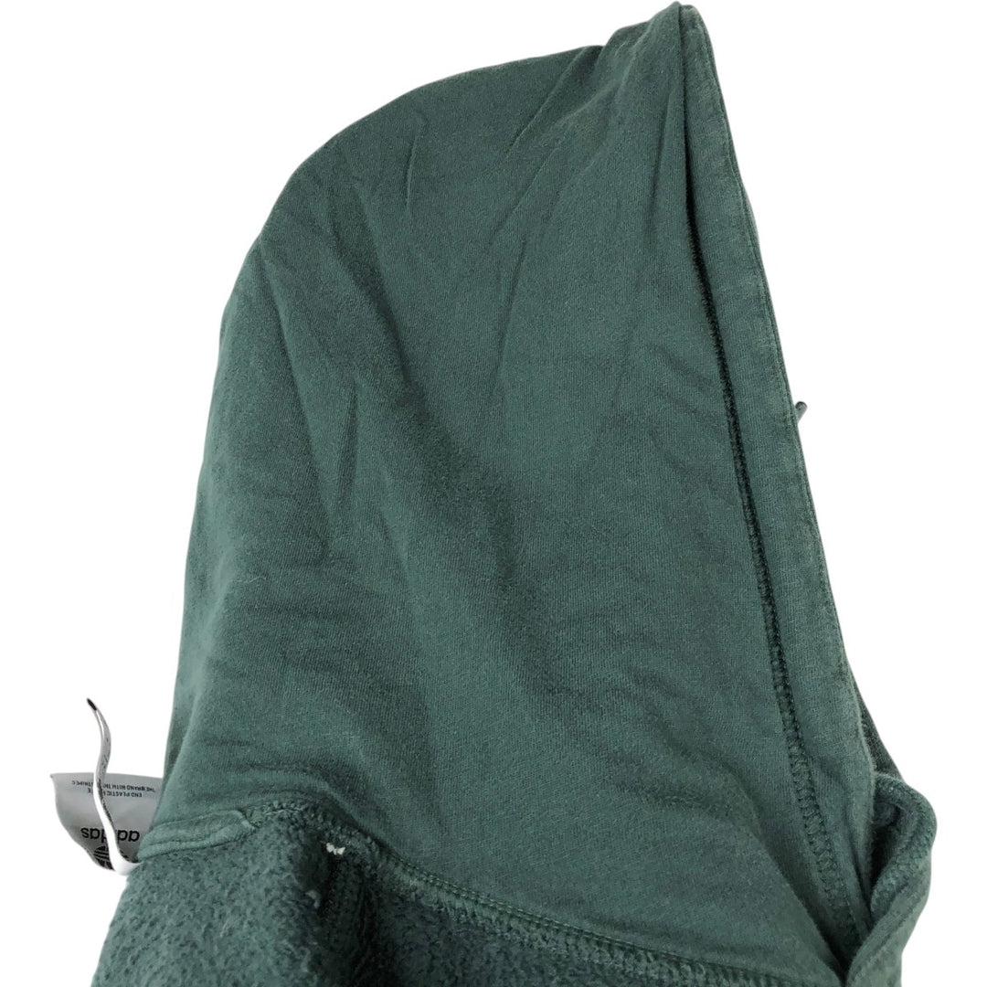 Adidas Originals Sweatshirt Pullover Hoodie, Men's Size M cotton Green type dark green Vintage Second Hand