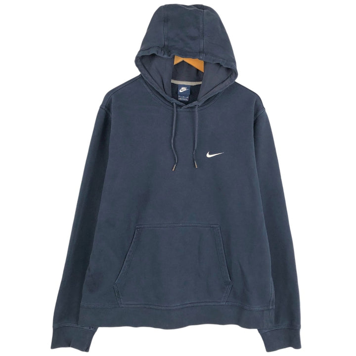 Nike Sweat Pullover Hoodie Men's XL Size cotton navy blue type Vintage Second Hand