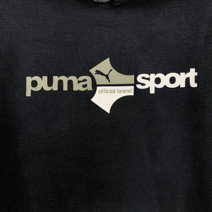 90s-00'S Puma Sweatshirt Pullover Hoodie, Men's Size XL (Equivalent), Vintage unclear black type Vintage Second Hand