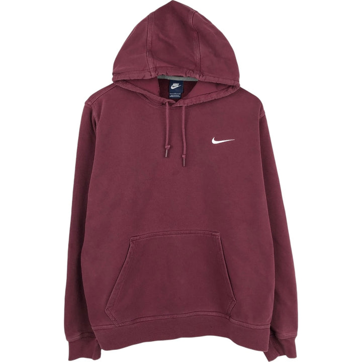 Nike Sweat Pullover Hoodie, Men's Size L cotton Red type red-purple Vintage Second Hand