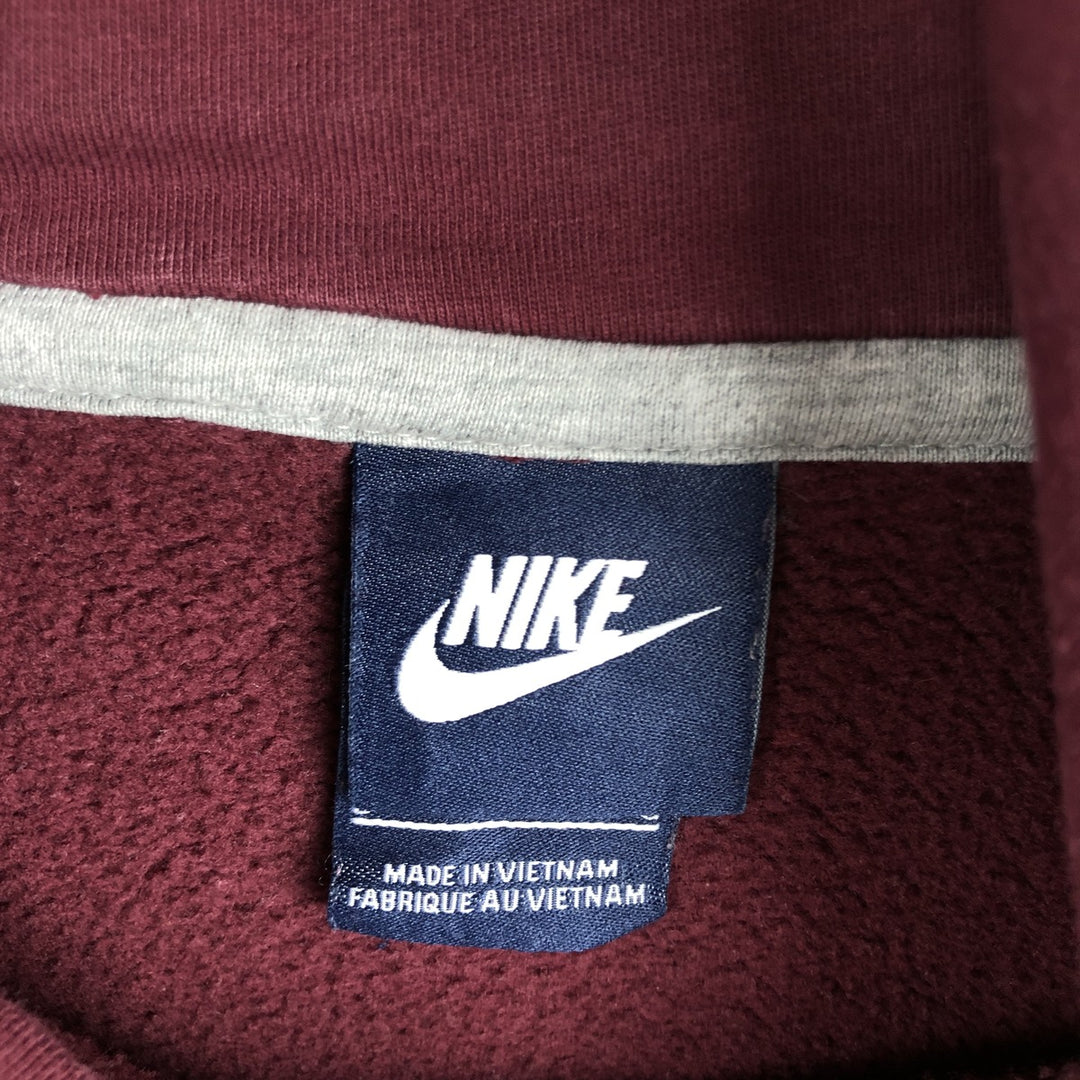 Nike Sweat Pullover Hoodie, Men's Size L cotton Red type red-purple Vintage Second Hand