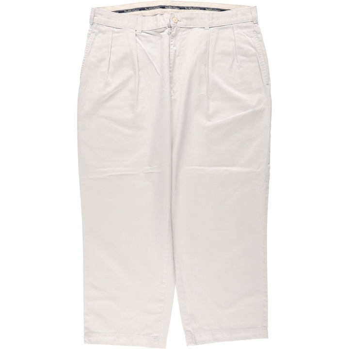 Ralph Lauren POLO RALPH LAUREN ANDREW PANT Two-pleat Chino Pants Men's W37 equivalent cotton ivory Vintage Second Hand