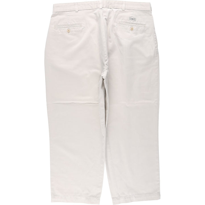 Ralph Lauren POLO RALPH LAUREN ANDREW PANT Two-pleat Chino Pants Men's W37 equivalent cotton ivory Vintage Second Hand
