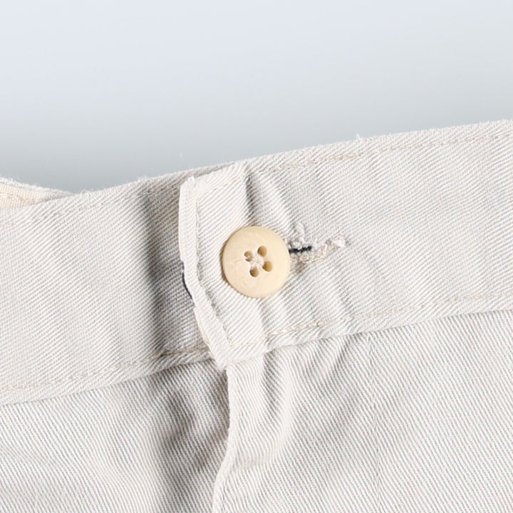Ralph Lauren POLO RALPH LAUREN ANDREW PANT Two-pleat Chino Pants Men's W37 equivalent cotton ivory Vintage Second Hand