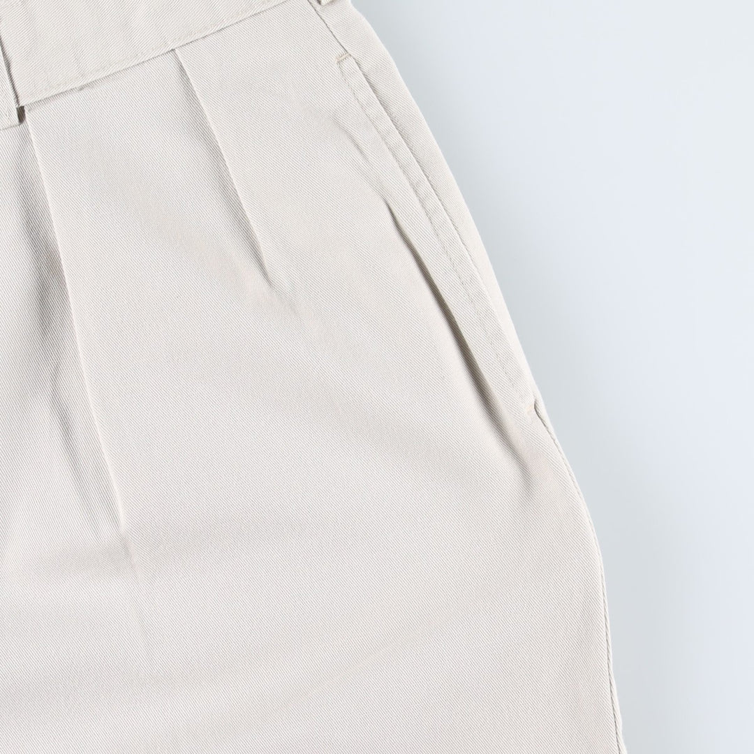 Ralph Lauren POLO RALPH LAUREN ANDREW PANT Two-pleat Chino Pants Men's W37 equivalent cotton ivory Vintage Second Hand