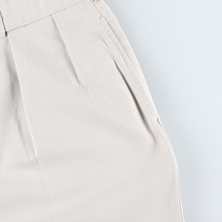 Ralph Lauren POLO RALPH LAUREN ANDREW PANT Two-pleat Chino Pants Men's W37 equivalent cotton ivory Vintage Second Hand