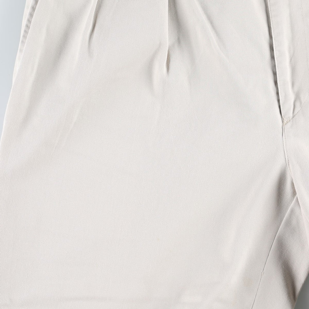 Ralph Lauren POLO RALPH LAUREN ANDREW PANT Two-pleat Chino Pants Men's W37 equivalent cotton ivory Vintage Second Hand