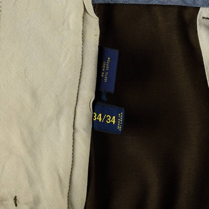 Ralph Lauren POLO RALPH LAUREN Classic Fit Chino Pants, Men's, Size W36 cotton brown type Vintage Second Hand