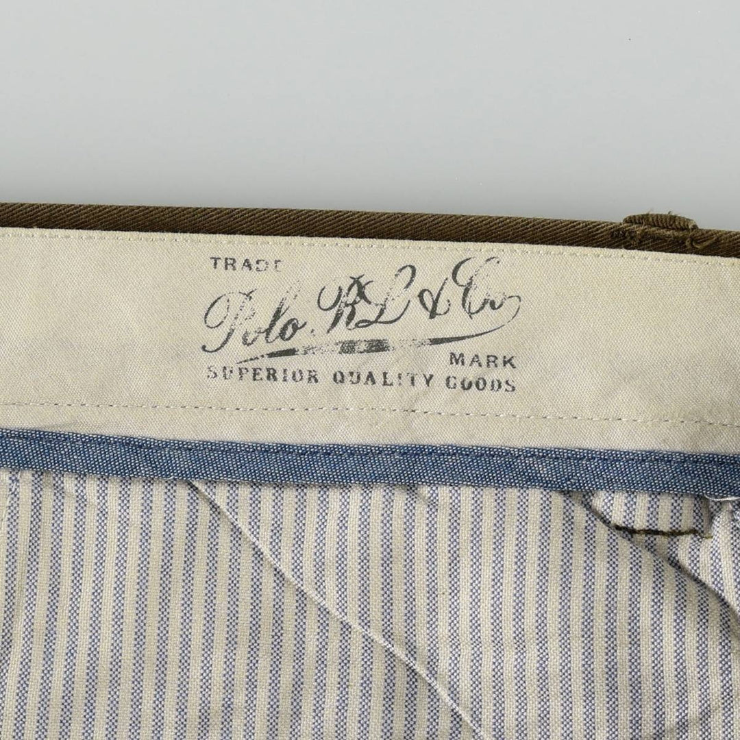 Ralph Lauren POLO RALPH LAUREN Classic Fit Chino Pants, Men's, Size W36 cotton brown type Vintage Second Hand