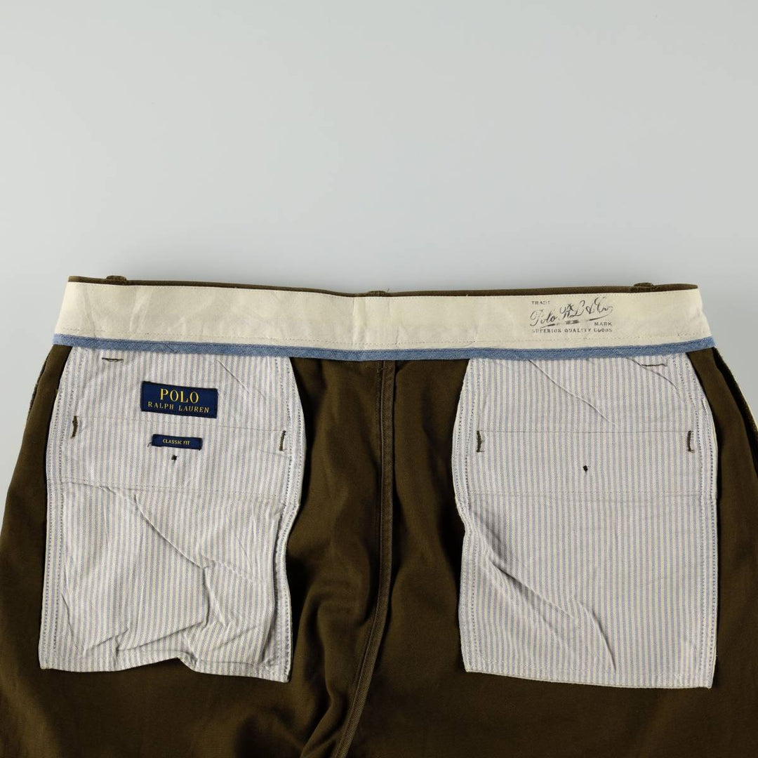 Ralph Lauren POLO RALPH LAUREN Classic Fit Chino Pants, Men's, Size W36 cotton brown type Vintage Second Hand
