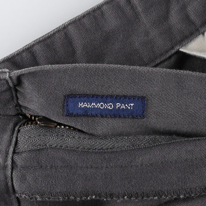 Ralph Lauren POLO by Ralph Lauren HAMMOND PANT Two-Pleat Chino Pants Size 36 cotton Charcoal Vintage Second Hand