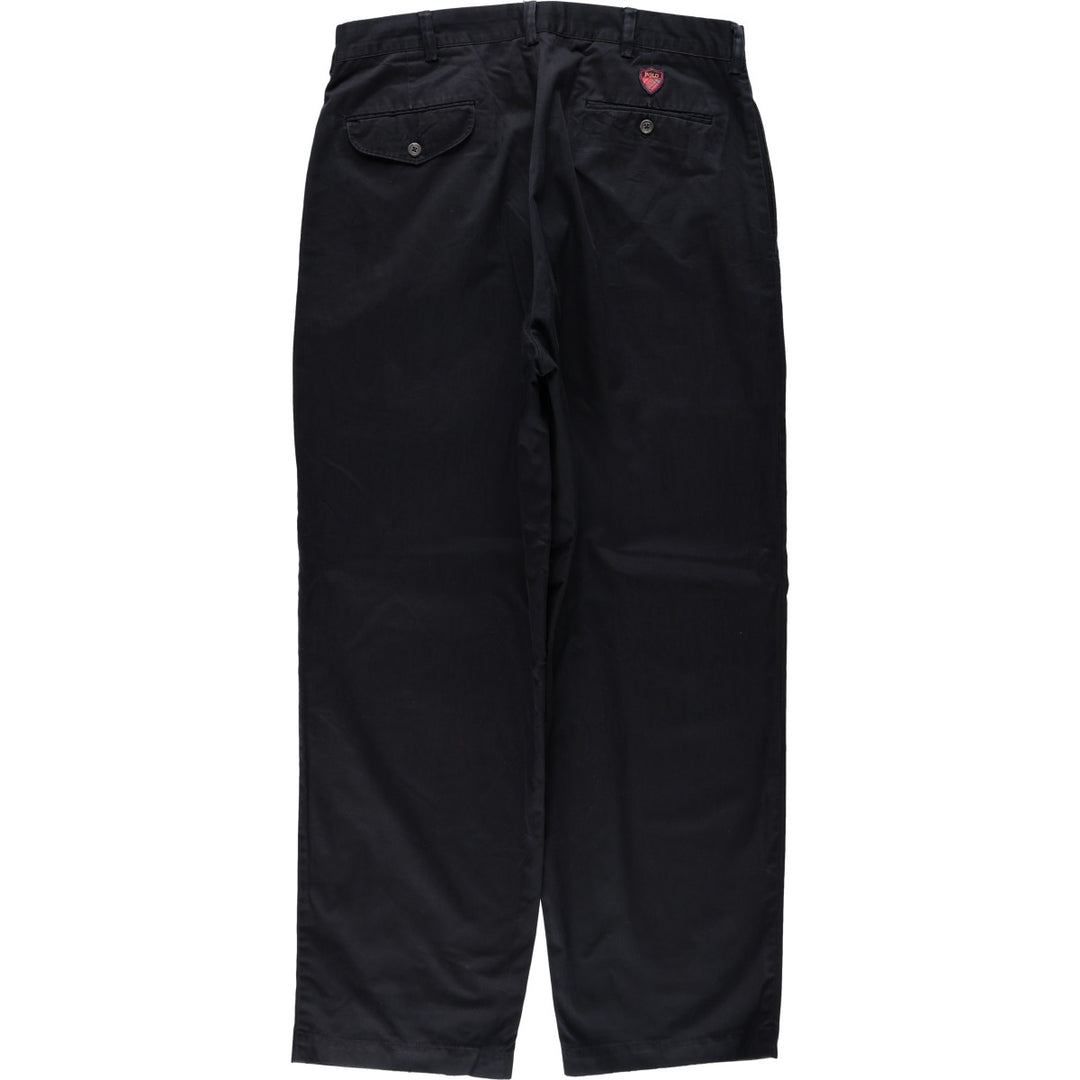 Ralph Lauren POLO GOLF Classic Golf Pant, two-pleat chino pants, men's size W34. polyester navy blue type Vintage Second Hand