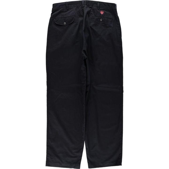 Ralph Lauren POLO GOLF Classic Golf Pant, two-pleat chino pants, men's size W34. polyester navy blue type Vintage Second Hand