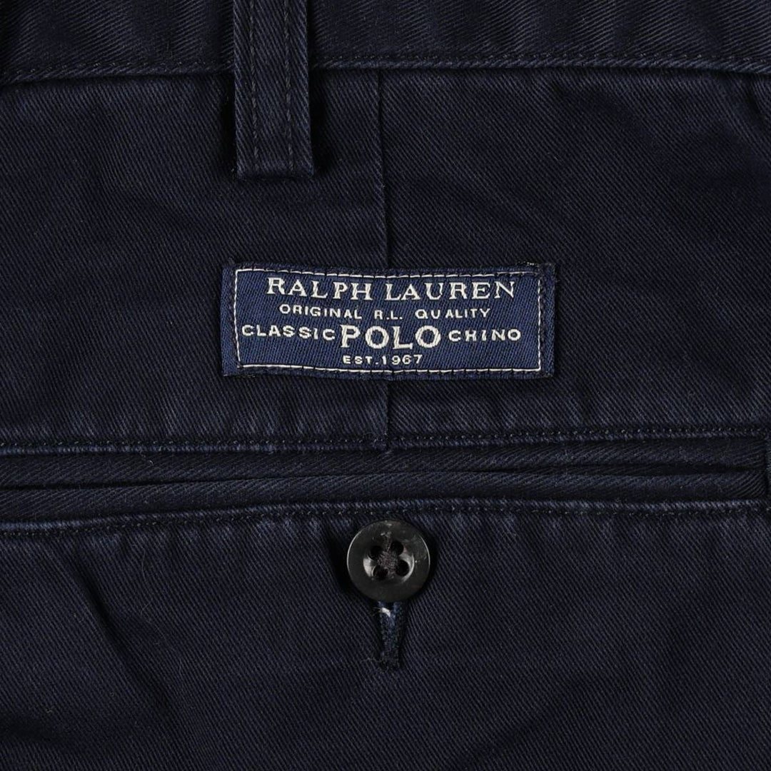 Ralph Lauren POLO by Ralph Lauren PROSPECT PANT Chino pants for men, equivalent to w35 cotton navy blue type Vintage Second Hand