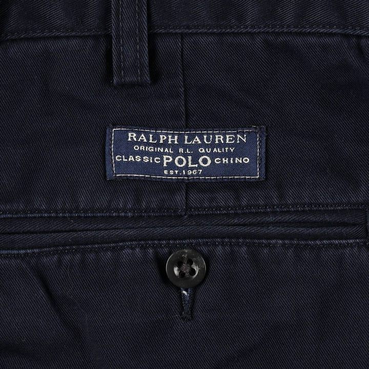 Ralph Lauren POLO by Ralph Lauren PROSPECT PANT Chino pants for men, equivalent to w35 cotton navy blue type Vintage Second Hand