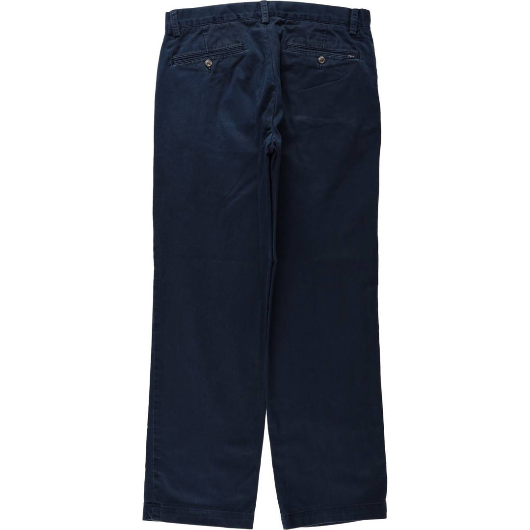 Ralph Lauren POLO RALPH LAUREN CLASSIC FIT Chino Pants Men's W33 equivalent cotton navy blue type Vintage Second Hand