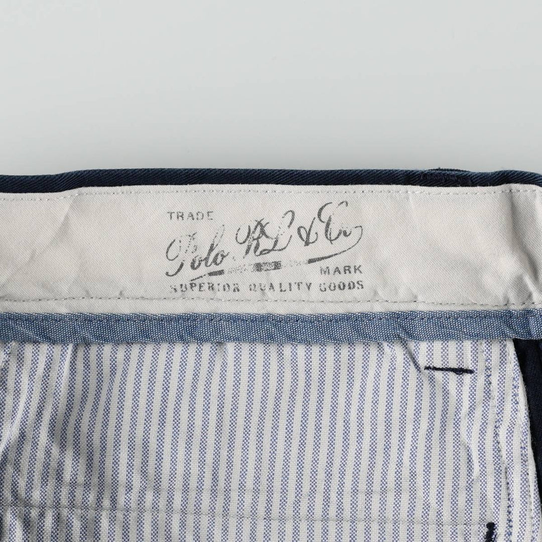 Ralph Lauren POLO RALPH LAUREN CLASSIC FIT Chino Pants Men's W33 equivalent cotton navy blue type Vintage Second Hand