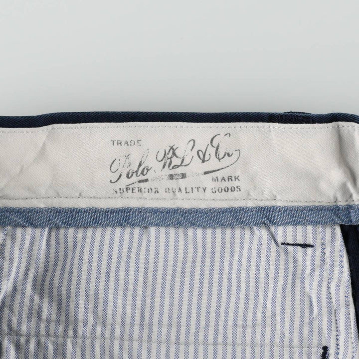 Ralph Lauren POLO RALPH LAUREN CLASSIC FIT Chino Pants Men's W33 equivalent cotton navy blue type Vintage Second Hand