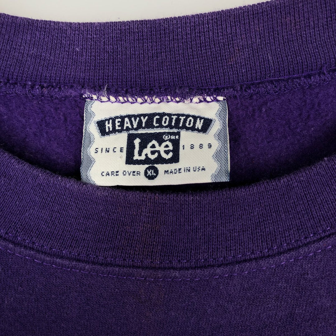 90'S Lee Looney Tunes Daffy Duck Character Sweatshirt, Made in USA, Men's Size XL (approx.) cotton purple type Vintage Second Hand