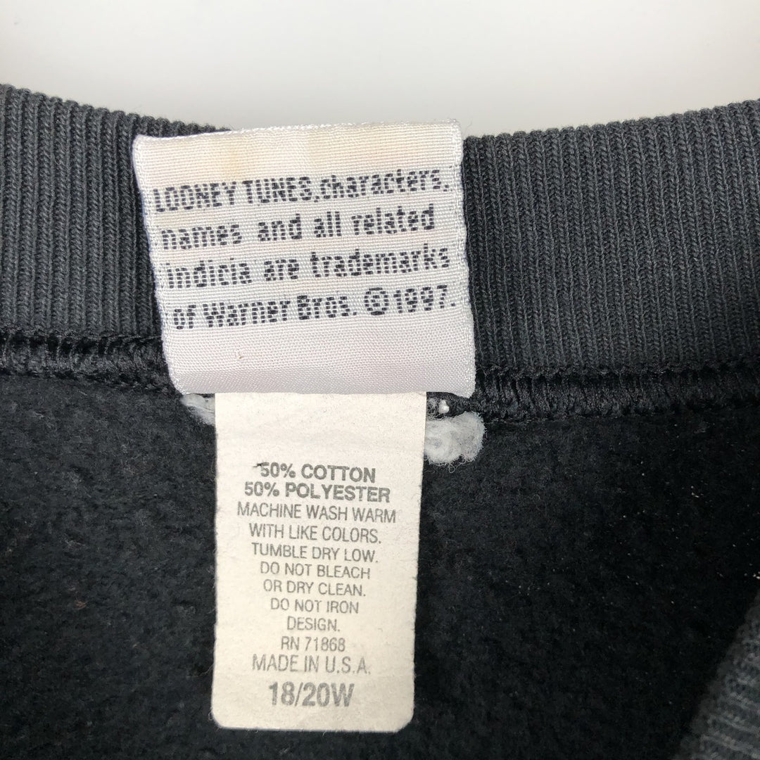 90'S Looney Tunes Tweety character sweatshirt, Made in USA, Men's XL, Vintage cotton black type Vintage Second Hand