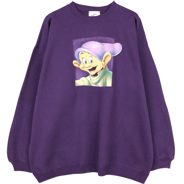 THE DISNEY STORE Snow White and the Seven Dwarfs Dopey Character Sweatshirt (Men's XL equivalent) unclear purple type Vintage Second Hand