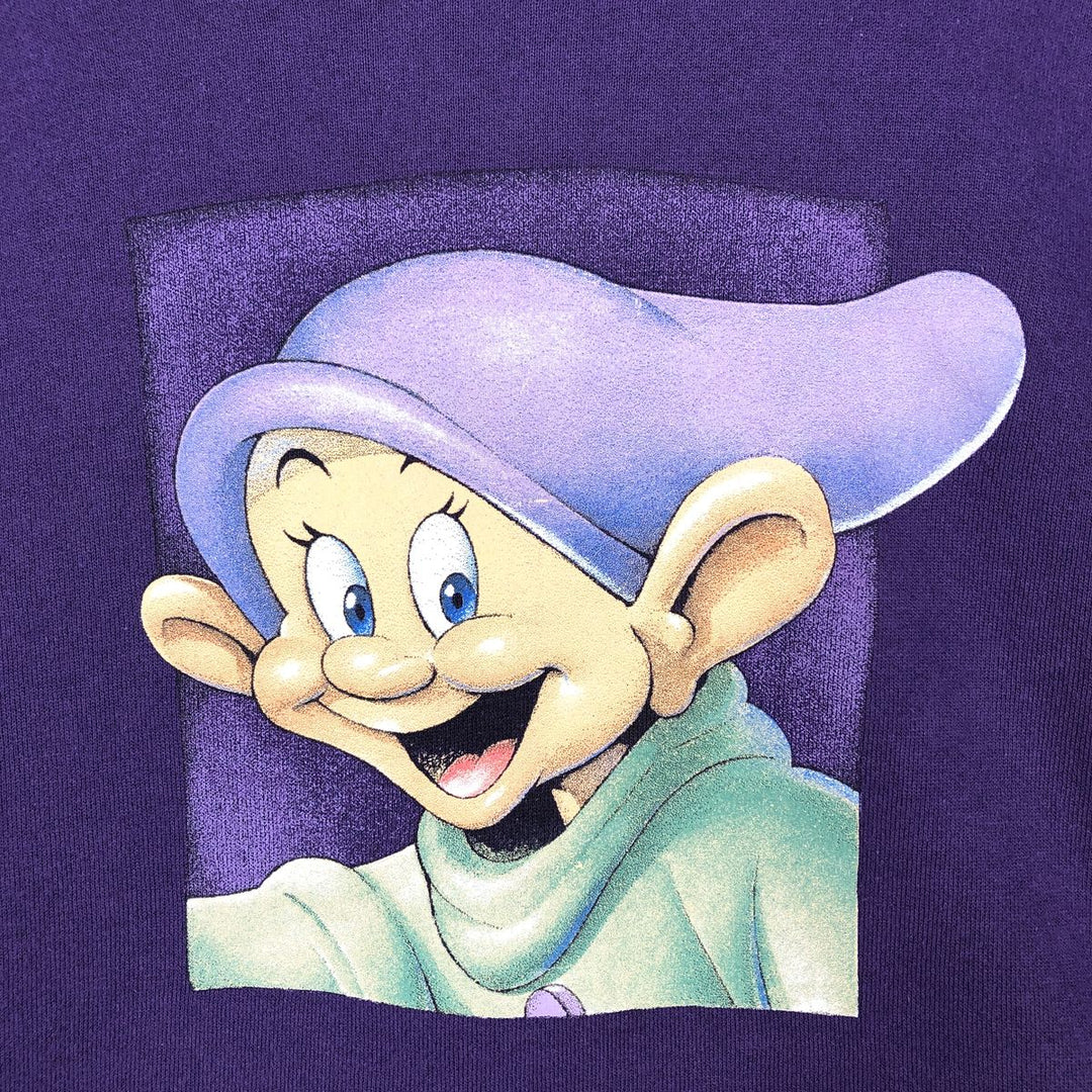 THE DISNEY STORE Snow White and the Seven Dwarfs Dopey Character Sweatshirt (Men's XL equivalent) unclear purple type Vintage Second Hand