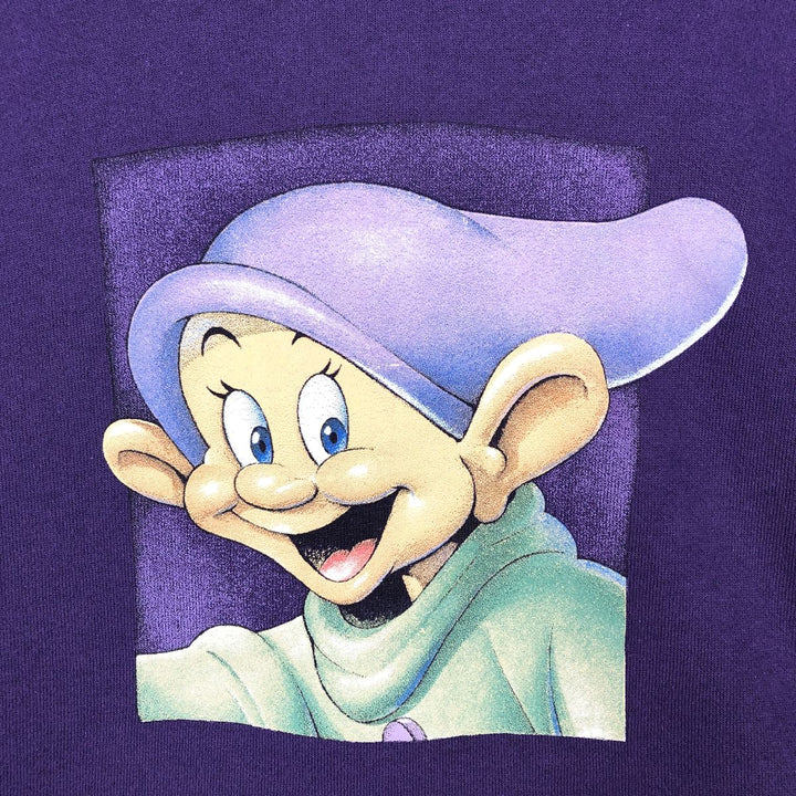 THE DISNEY STORE Snow White and the Seven Dwarfs Dopey Character Sweatshirt (Men's XL equivalent) unclear purple type Vintage Second Hand