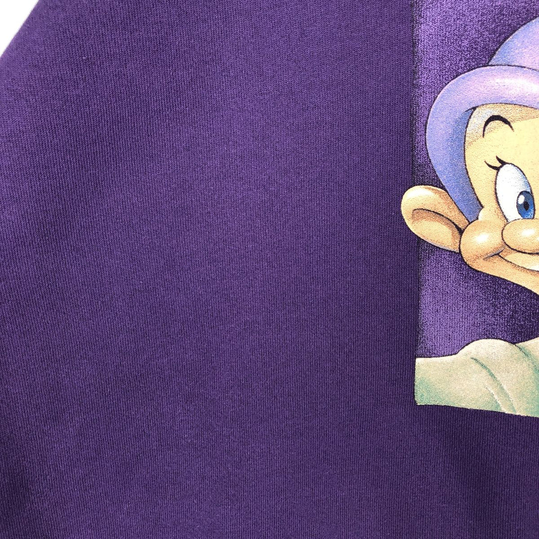 THE DISNEY STORE Snow White and the Seven Dwarfs Dopey Character Sweatshirt (Men's XL equivalent) unclear purple type Vintage Second Hand