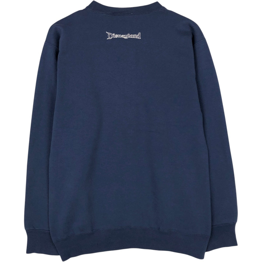 90'S Disneyland Goofy character sweatshirt, made in USA, men's size XL equivalent, vintage. unclear navy blue type Vintage Second Hand