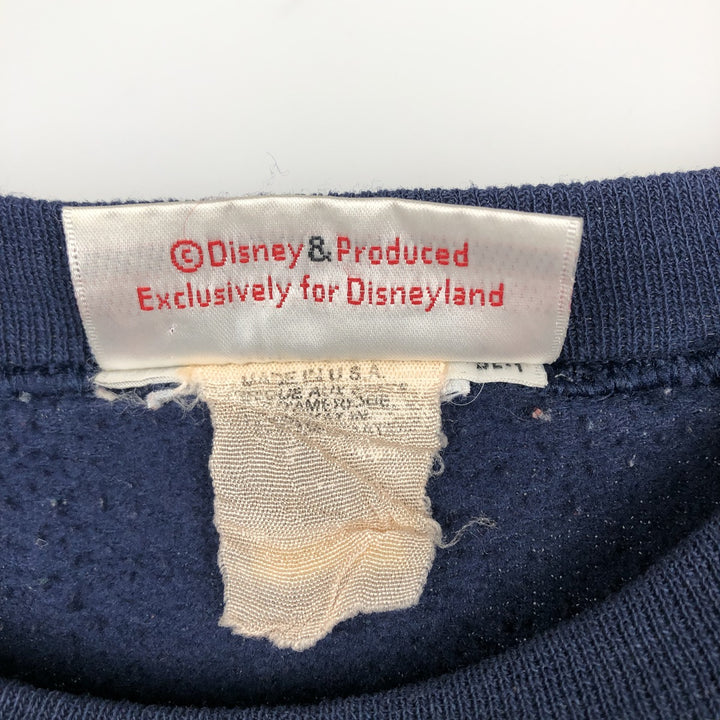 90'S Disneyland Goofy character sweatshirt, made in USA, men's size XL equivalent, vintage. unclear navy blue type Vintage Second Hand