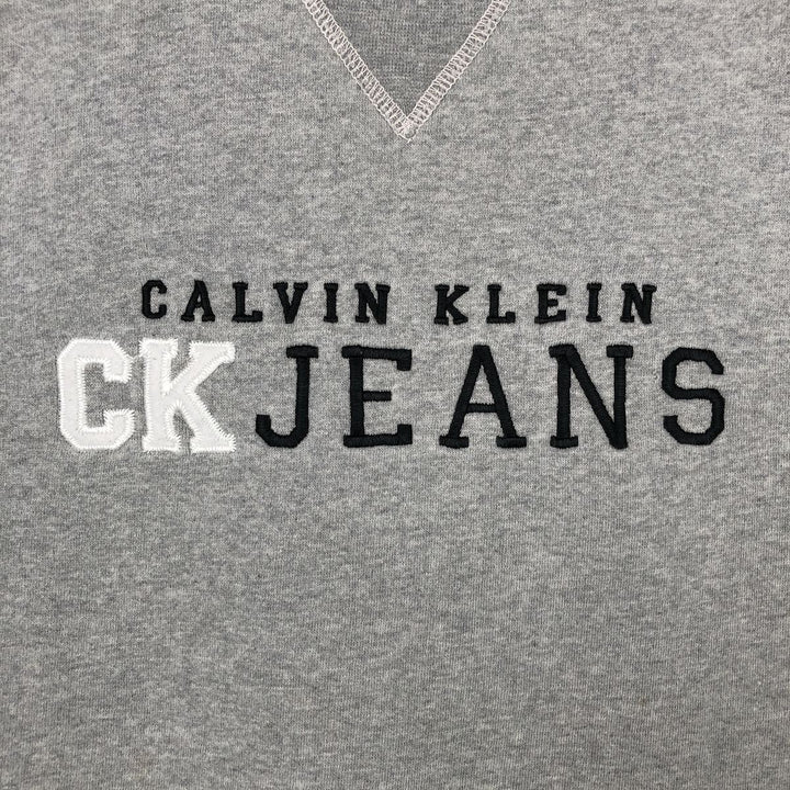 90'S Calvin Klein Jeans logo sweatshirt, men's size S (approx.), vintage. cotton gray type Vintage Second Hand
