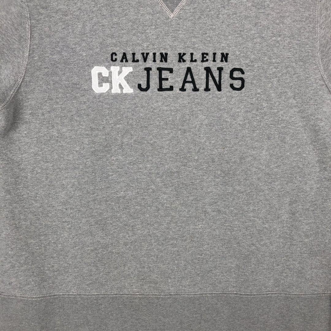 90'S Calvin Klein Jeans logo sweatshirt, men's size S (approx.), vintage. cotton gray type Vintage Second Hand