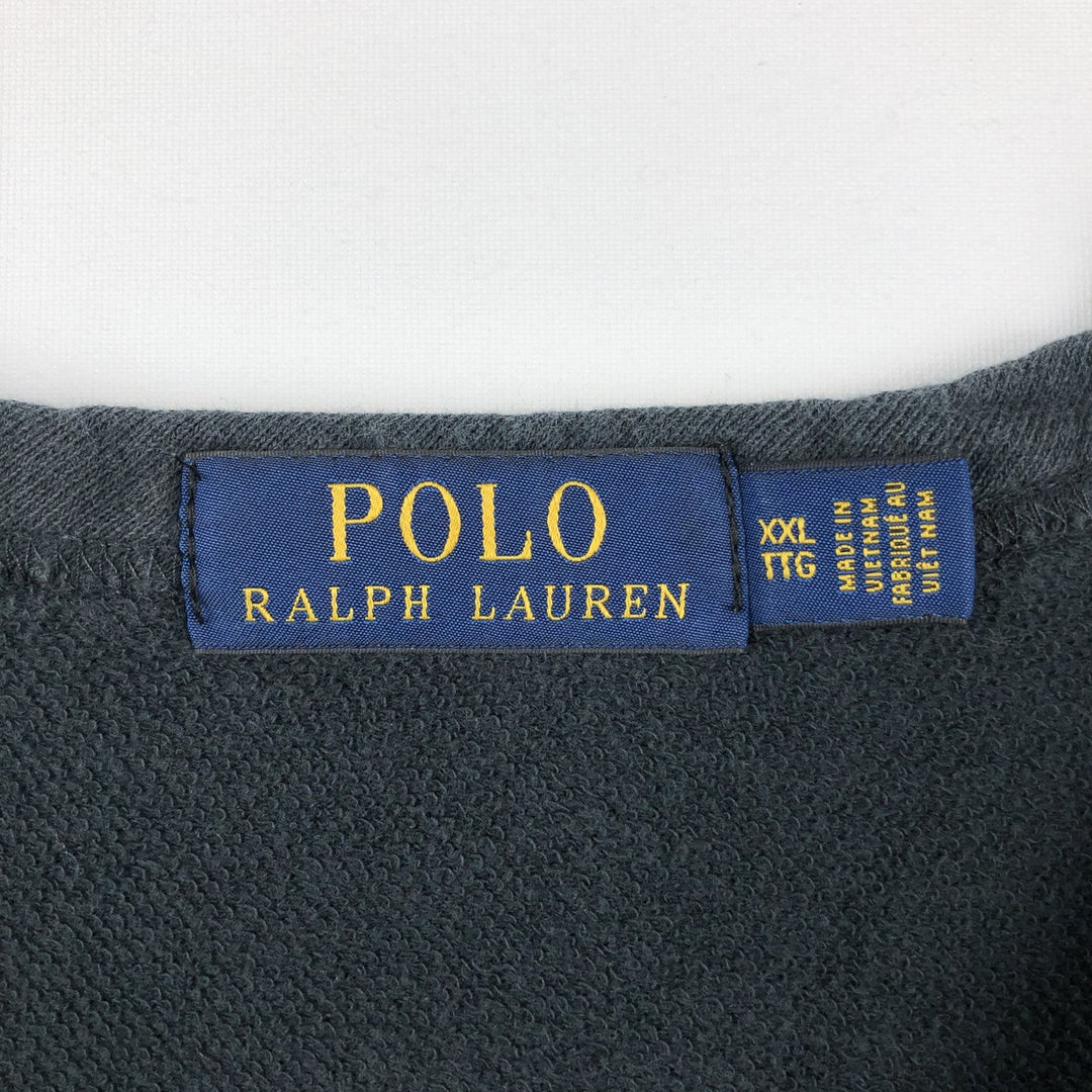 Ralph Lauren POLO RALPH LAUREN One-Point Logo Sweatshirt, Men's XXL cotton black type Vintage Second Hand