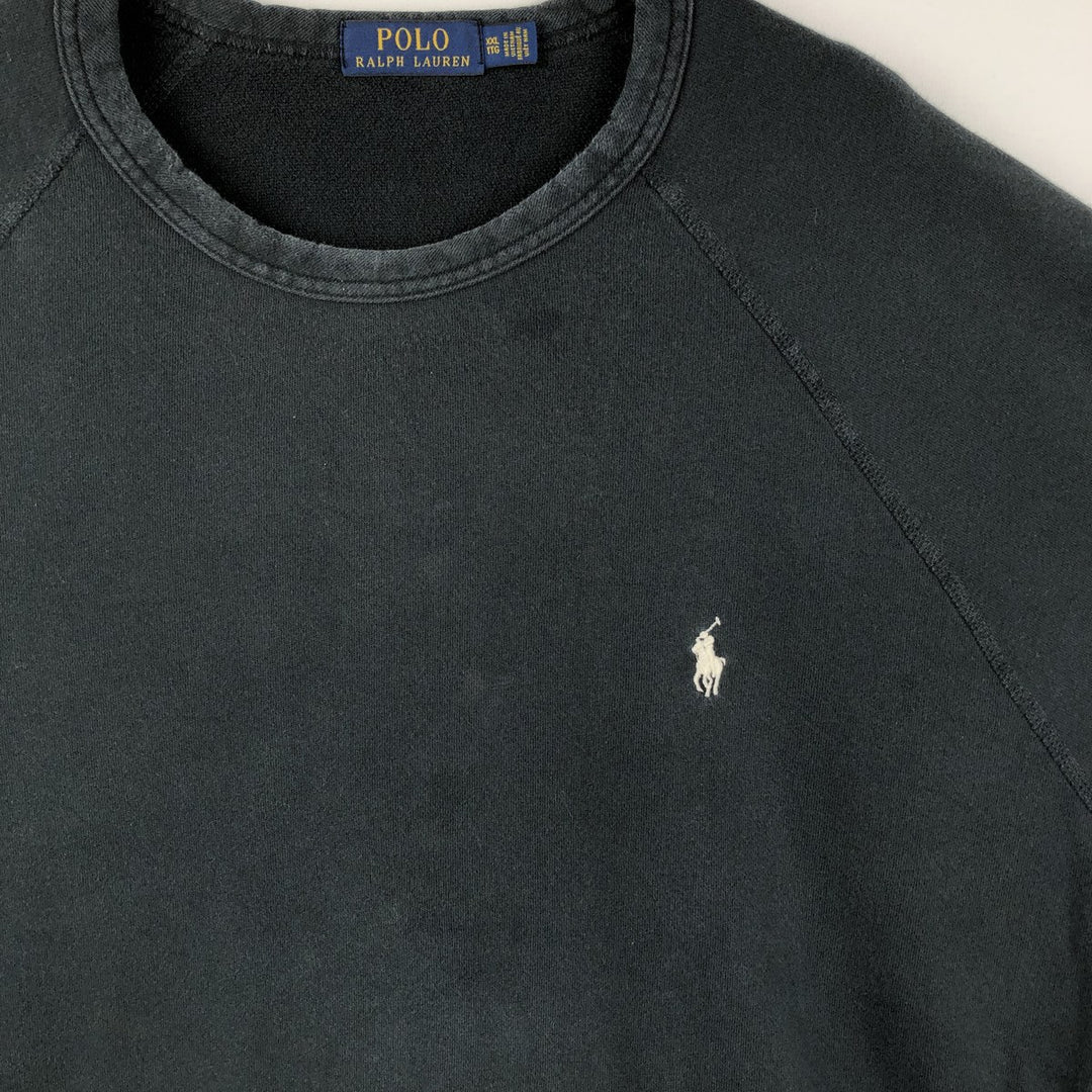 Ralph Lauren POLO RALPH LAUREN One-Point Logo Sweatshirt, Men's XXL cotton black type Vintage Second Hand